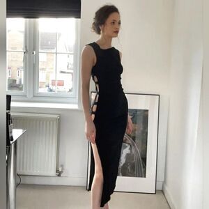 Nwt MIDI DRESS WITH CUT-OUT SIDE DETAIL ZARA